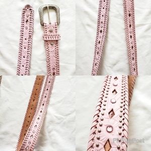 Bill adler design pink belt western